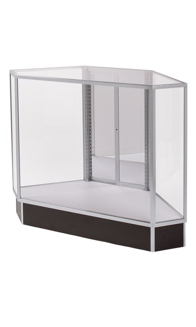 Extra Vision Corner Rear Access Black Display Case Fully Assembledzoom