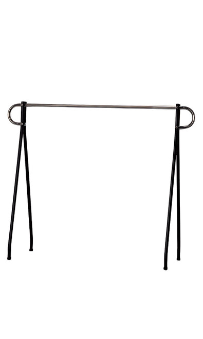 60 x 60 inch Black & Chrome Single-Rail Clothing Rackzoom
