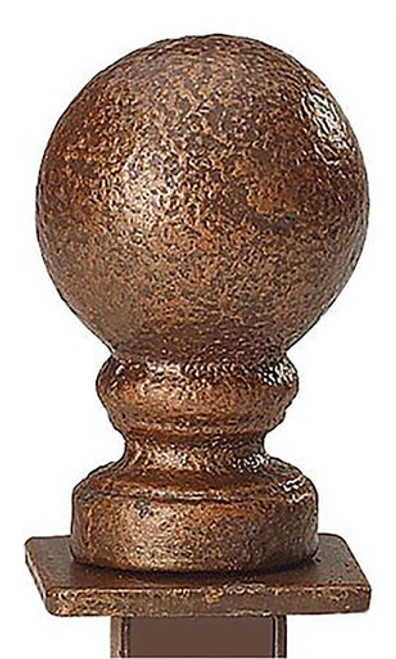 An image of the boutique ball finial in cobblestone