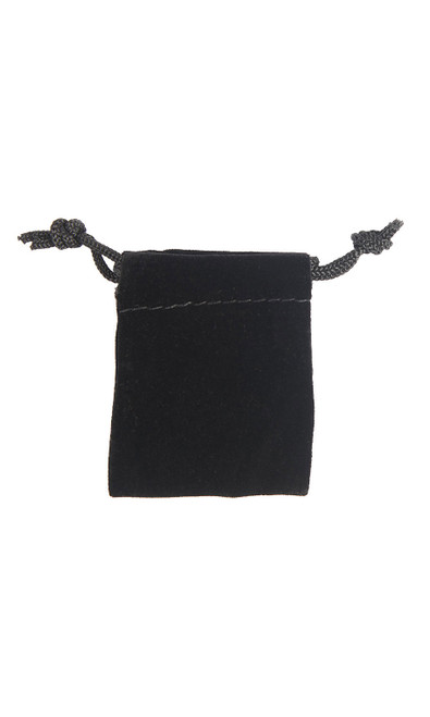 1 ¾ x 2 inch Black Velvet Drawstring Poucheszoom