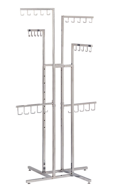 4-Way Chrome Handbag Rack with J-Hookszoom