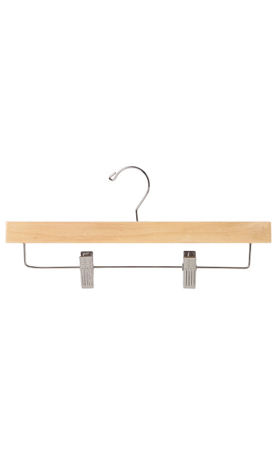 14 inch Natural Wood Skirt and Pants Hangerszoom