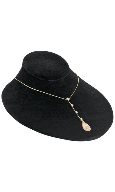 An image of the black velvet necklace display bust