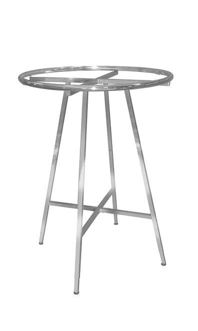 An image of the chrome collapsible round clothing rack