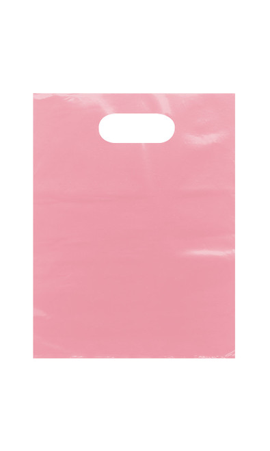 Small Pink Frosted Plastic Merchandise Bags - Case of 250zoom