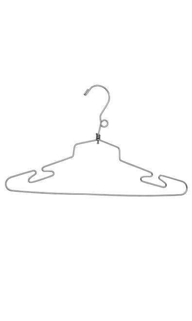 16 inch Chrome Metal Lingerie Hanger Case of 100zoom