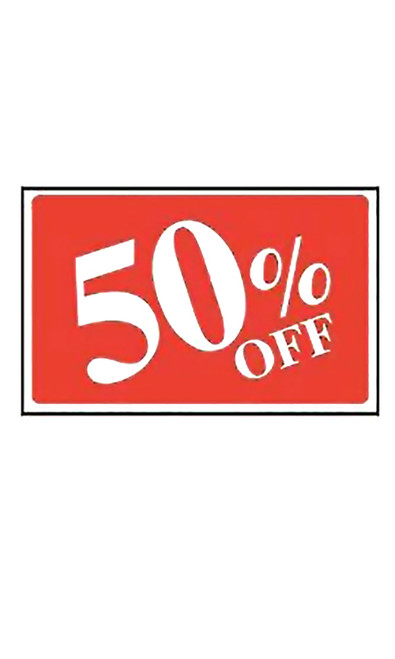 50% Off Rectangle Sign Cardzoom
