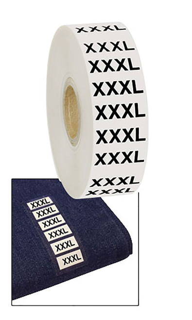 Wrap Around Clothing Size Labels  - Size XXXLzoom
