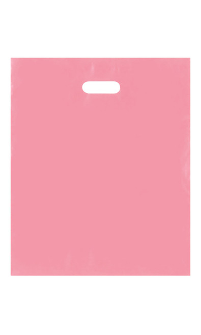 Large Pink Frosted Plastic Merchandise Bags - Case of 250zoom