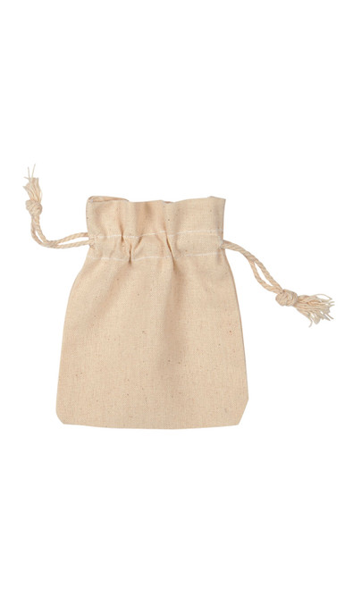 3 x 4 inch Natural Cotton Drawstring Poucheszoom