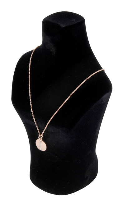 Black Flocked Jewelry Bustzoom