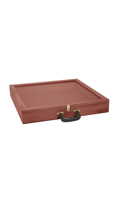 36 inch Portable Cherry Wood Countertop Display Casezoom