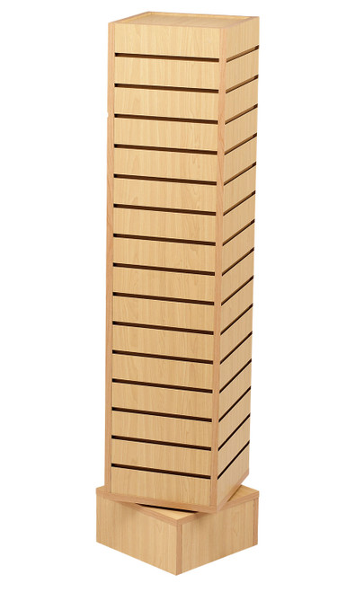 12 inch Rotating Maple Slatwall Towerzoom