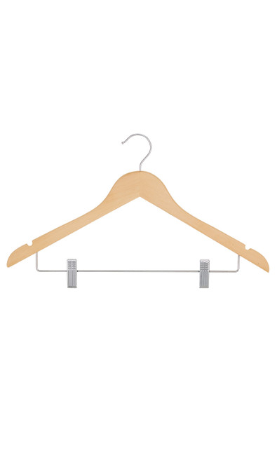 17 inch Natural Wood All Purpose Suit Hangerszoom