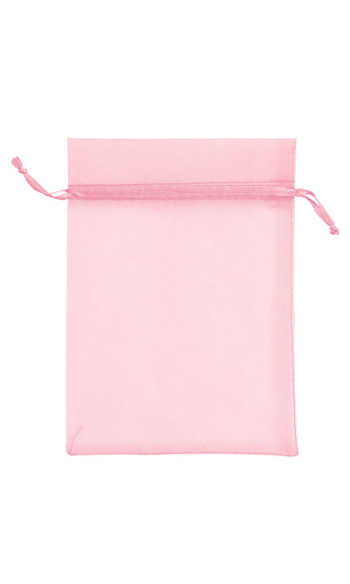 5 x 7 inch Pink Organza Drawstring Poucheszoom