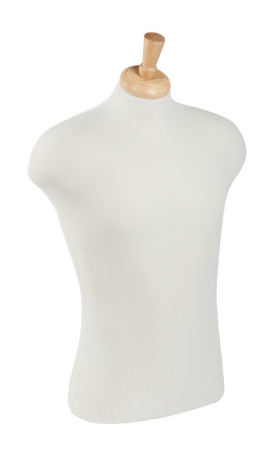 Male Shirt Form with Finial - Off Whitezoom