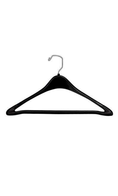 17 inch Contoured Black Plastic Suit Hangerszoom