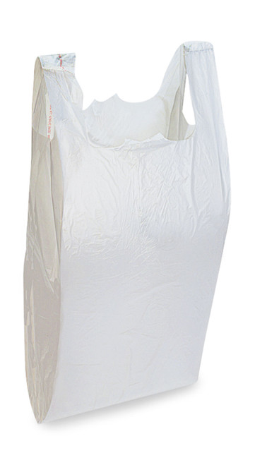 Small White Plastic T-Shirt Bags - Case of 2,000zoom