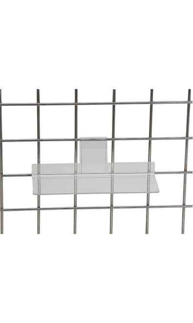 4 x 10 inch Clear Acrylic Shelf for Wire Gridzoom