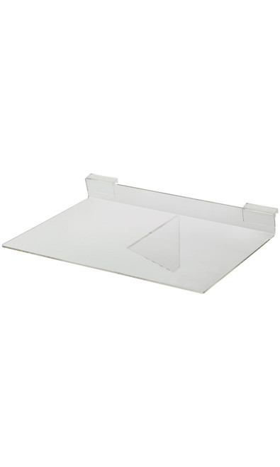 14 x 10 inch Clear Acrylic Shelf for Slatwall or Wire Gridzoom