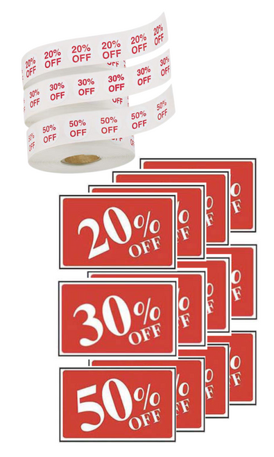 Percent Off Kit with Labels and Signszoom